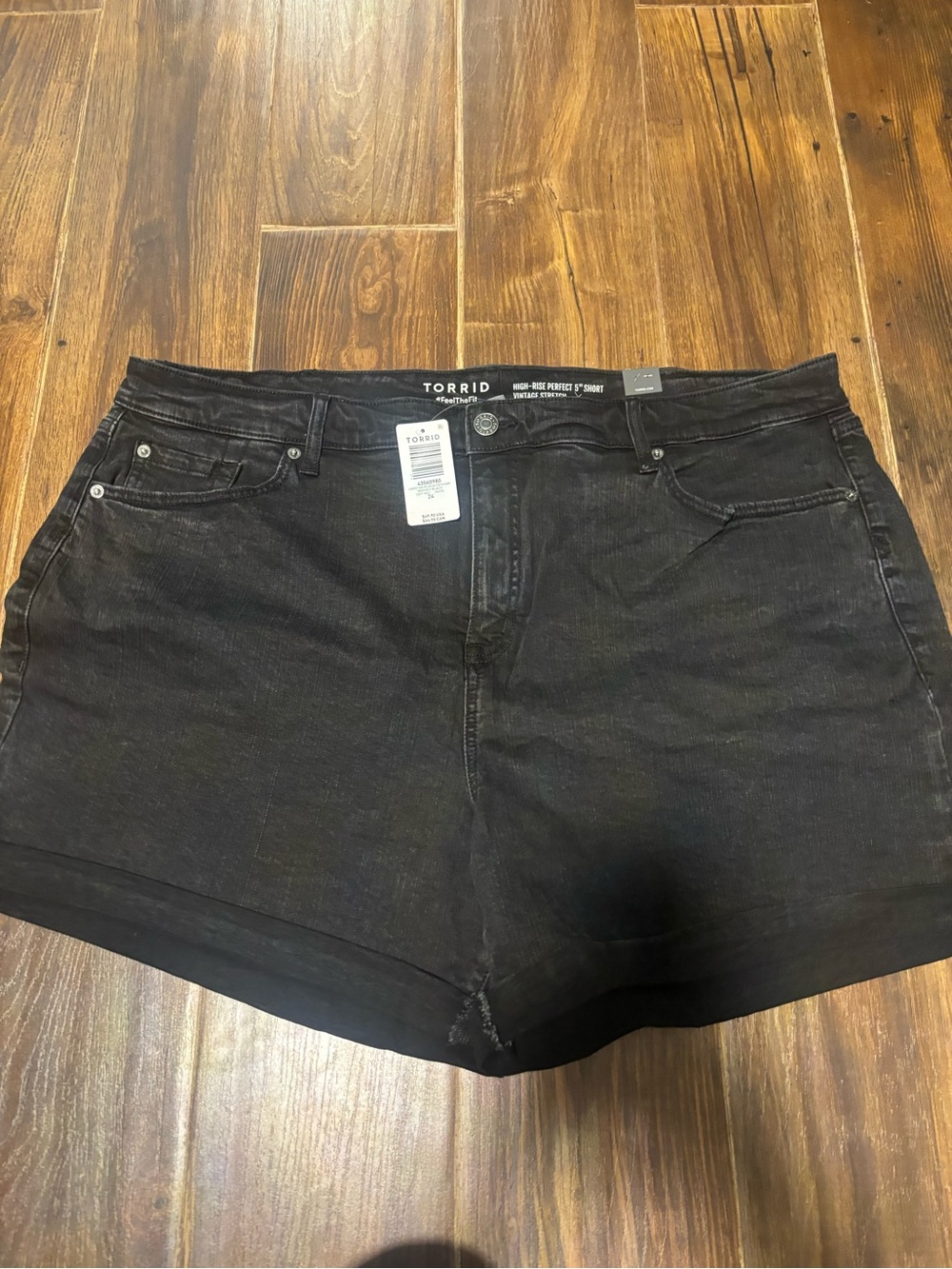 torrid Black High-Rise Relaxed Denim Shorts